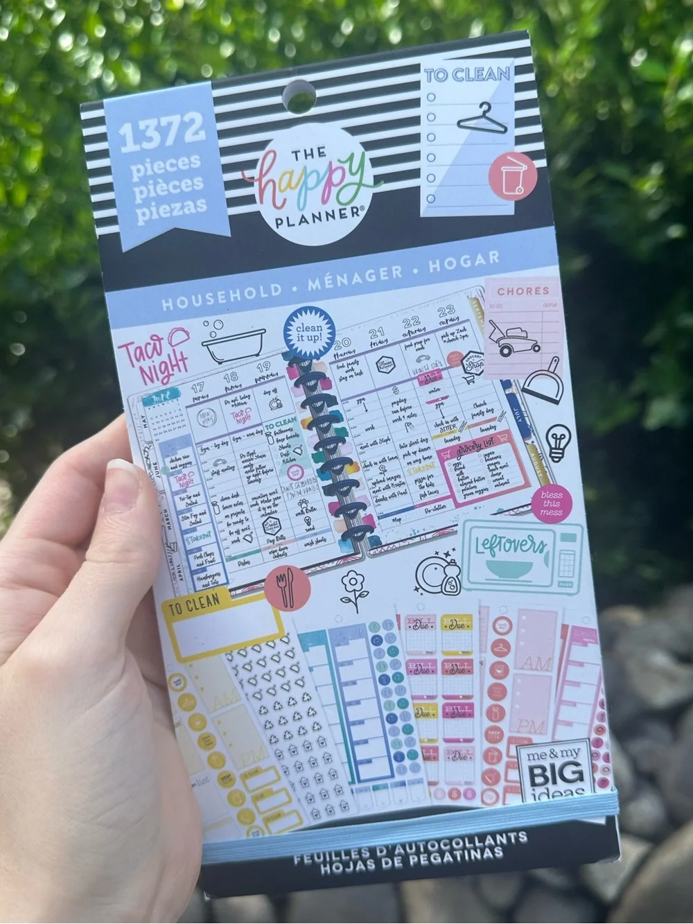 The Happy Planner 1372 Piece Household Chores Sticker Set Booklet